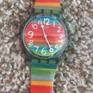 Swatch Color the Sky rainbow watch